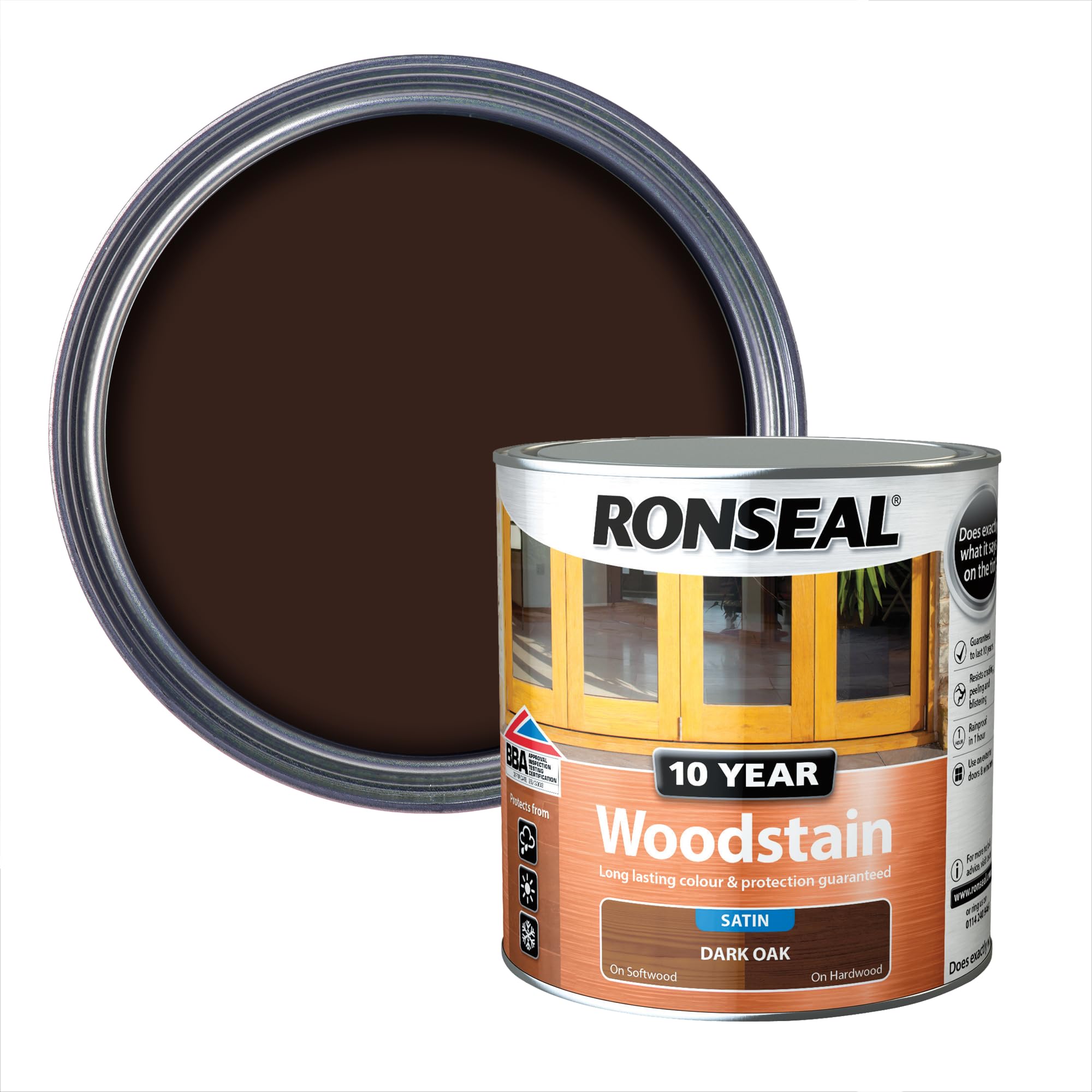 Ronseal 10 Year Woodstain Dark Oak 2.5L