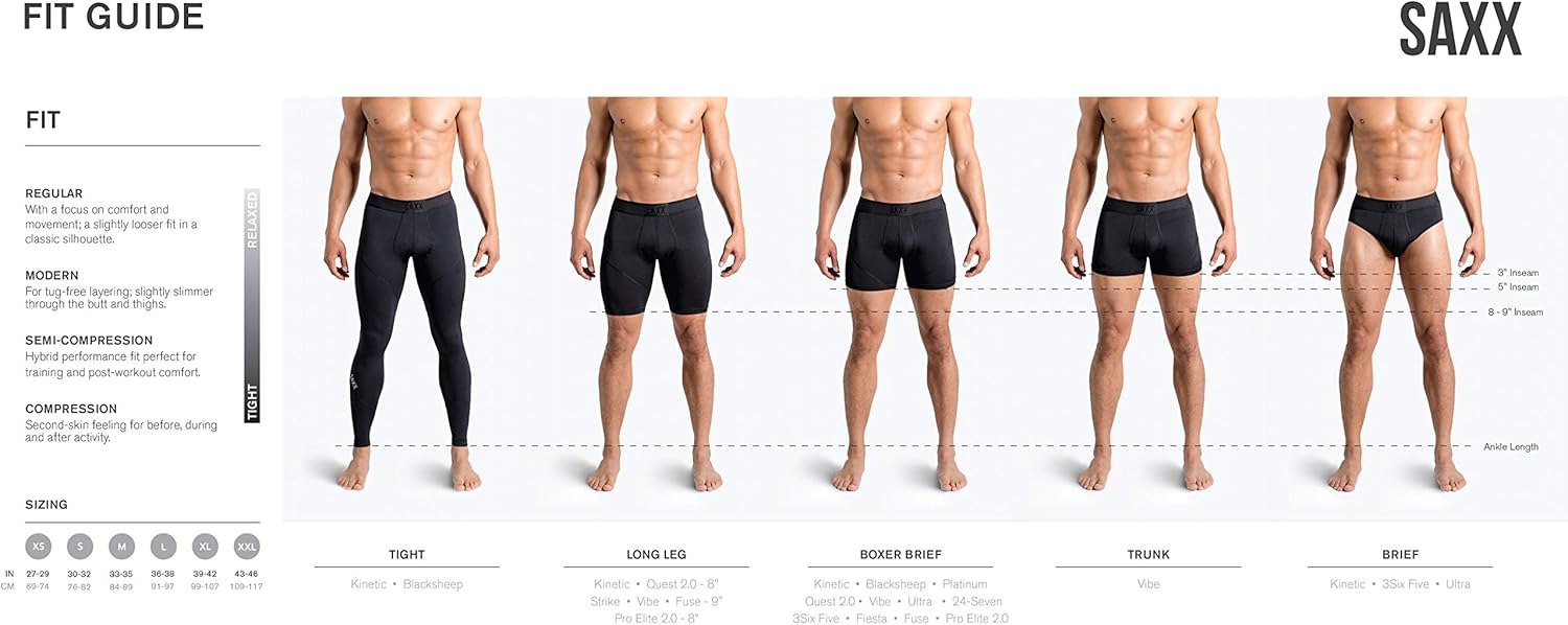 Saxx Underwear Men's Boxer Briefs – Undercover Men’s Underwear – Boxer Briefs with Fly and Built-in Ballpark Pouch Support at  Men’s Clothing store