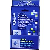 ANDALOU NATURALS, Deep Hydration, Instant Hydrate & Refresh Sheet Mask, Single Face Mask, 0.6 oz each, 6 Count (Pack of 1)