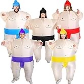 Unittype 5 Pack Inflatable Sumo Costume Adult Kids Blow up Wrestling Suits Inflatable Costumes for Cosplay Birthday Party