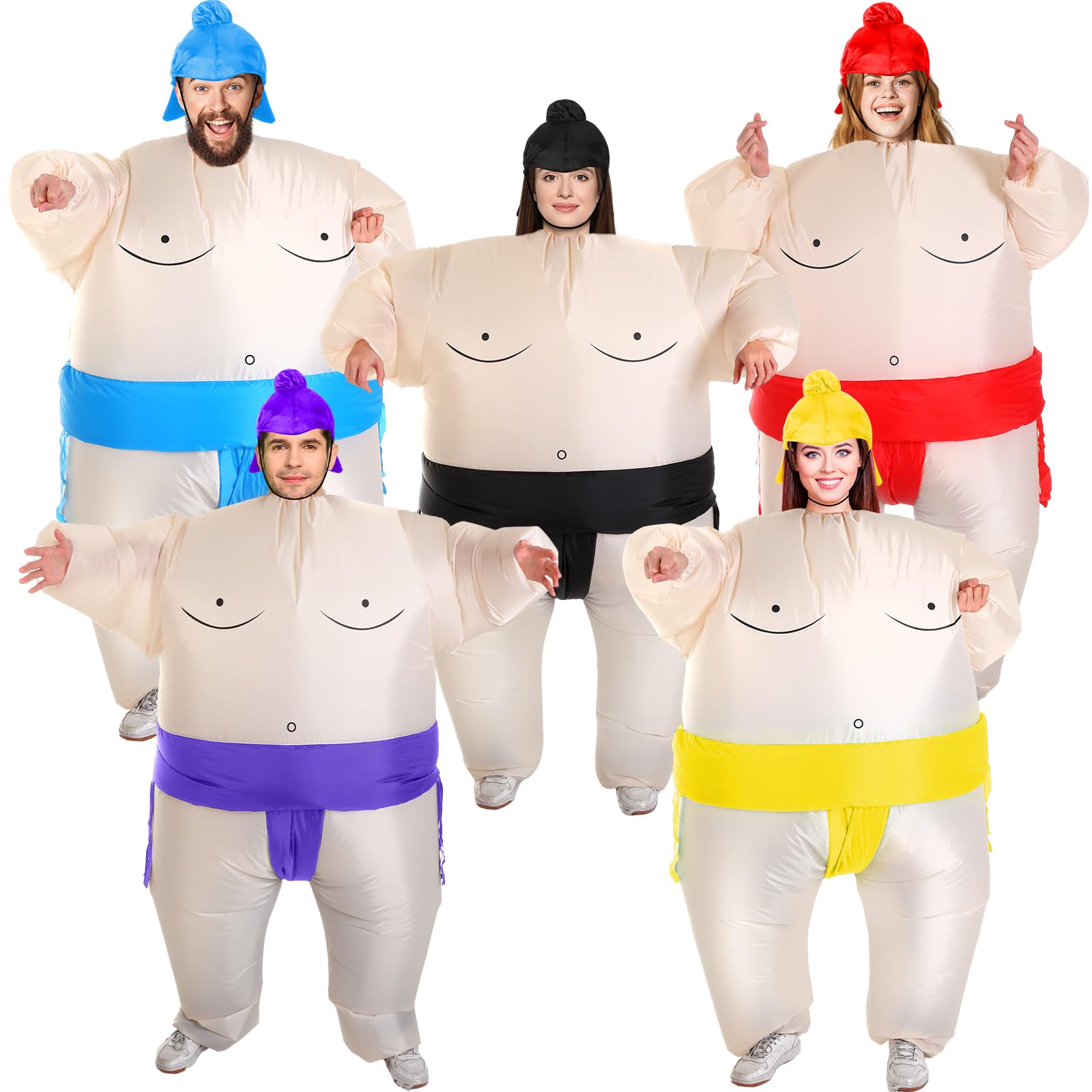 Photo 1 of ***(ONLY THE YELLOW ONE)***Unittype 1 Pack Inflatable Sumo Costume Adult Kids Wrestling Suits Inflatable Halloween Costumes for Cosplay Party(Adult)