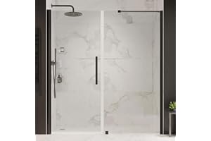 OVE Decors Endless PA0560301 Pasadena, Alcove Frameless Pivot Shower Door, 57 1/16 to 59 1/16 in. W x 72 in. H, in Oil Rubbed Bronze