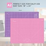 Headley Tools 18x24 Inch Self Healing Cutting Mat Double Sided Pink/Purple view 3