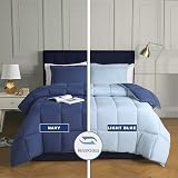 HIG 3 Piece Navy Duvet Set King 240x220 OEKO-TEX 10.5 Tog with Shams view 5
