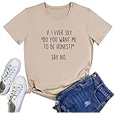 BLACKOO Women Funny Graphic T-Shirts Cute Tees