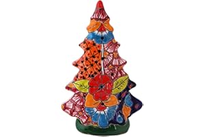 NOVICA Handmade Ceramic Lantern Christmas Talavera from Mexico Multicolor Holiday Decor Ornaments 'Christmas Glow'