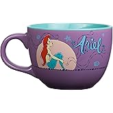 Silver Buffalo Disney Princess Little Mermaid Ariel Moonlight Ceramic Soup Mug, 24 Ounces
