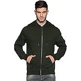 Klizzer Luxury Zip Up Hoodie Men 100% Cotton Fleece Heavyweight Hooded Sweatshirt, Comfortable Full Zipper Jacket for Adults.