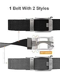 JUKMO Men's Reversible Ratchet Belt - 2 Styles in