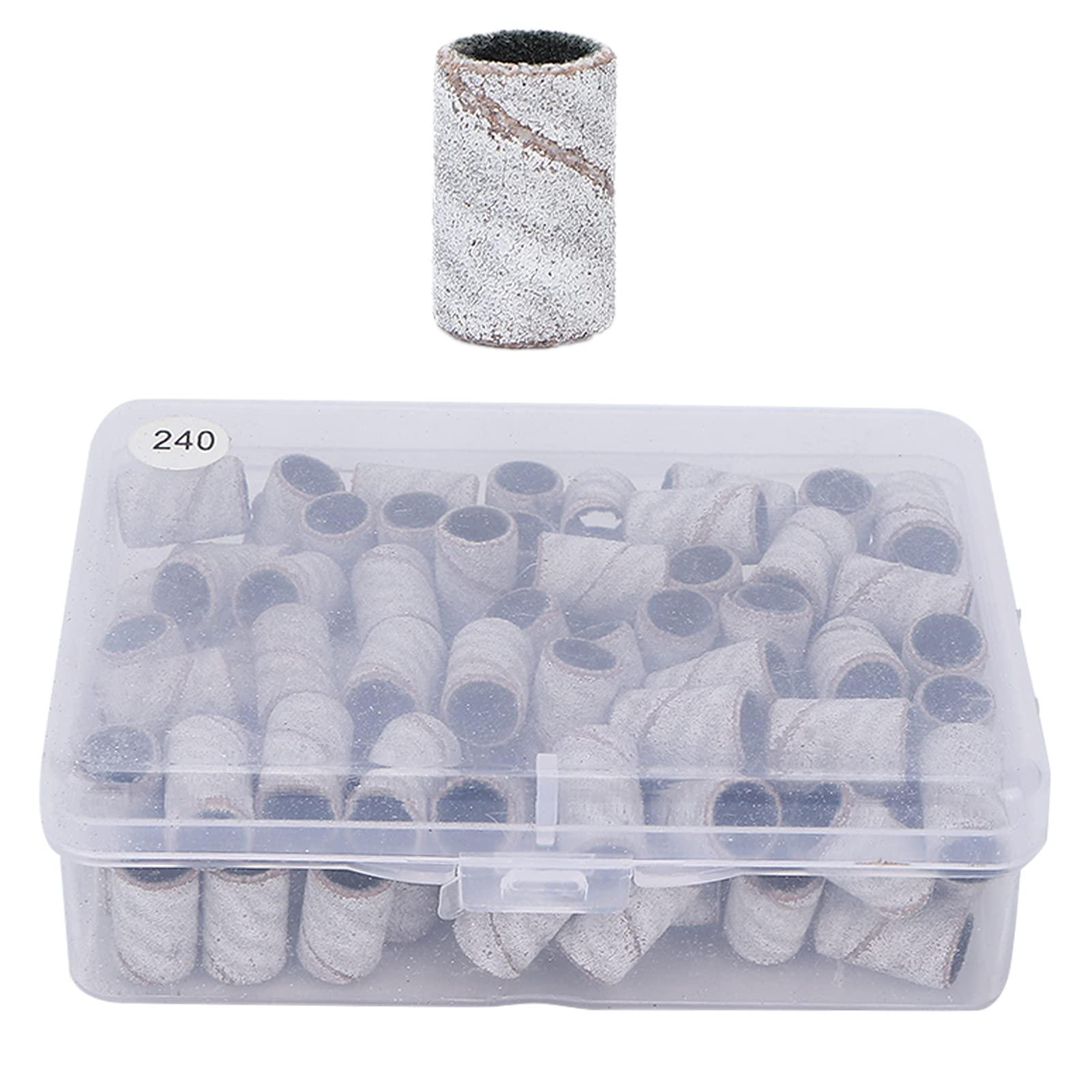 Nail Sanding Circle Bands Nail Art Sanding Bands Pedicure Polishing File, 100 Pieces Manicure Sanding Bands Nail Drill Bits Accessories Nail Drill Remove Dead Skin (240#)