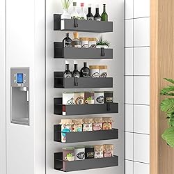 HuggieGems 6 Pack Magnetic Spice Storage Rack