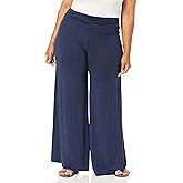 Star Vixen Womens Plus-Size Stretch Rayon Jersey Wide-Leg Palazzo Pant
