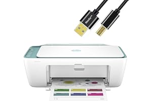 NEEGO HP All-in-One Wireless Color Inkjet Printer, Print, Copy, Scan, Wireless USB Connectivity Mobile Printing 6 Feet Printer Cable, Glacier