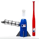 Franklin Sports Pop Rocket Baseball Hitting Training Aid | Automatic Pitches Every 7 Seconds, Includes 5 Baseballs + Bat, Builds Hand-Eye Coordination, For First-Time Players