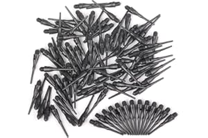 Deetenks Soft Dart Tips 100 PCS 2BA Thread Plastic Soft Tip Soft Dart Tips Replacement Dart Accessories for Dartboard Darts