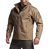 CQR Men's Tactical Softshell Jacket, Winter Warm Fleece Lined Coat, Water Resistant Outdoor Hunting Hiking Rain Windbreaker