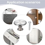 Nuqin 6Pcs Cabinet Knobs Stainless Steel 24mm Diameter 0.94in view 4