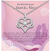Alittlecare Niece Gifts from Auntie - Aunt Gifts from Niece - Aunt Niece Necklace for Birthday Christmas Graduation Wedding With Nice Message Card and Box