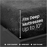 GC Gaveno Cavailia Teddy Bear Fleece Double Fitted Sheet - Charcoal view 5