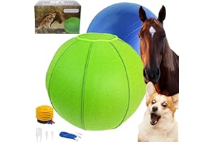 BABIEDTOYG Herding Ball for Dogs, 25" Horse Ball with Cover, Dog Herding Balls Large with Hand Pump, Horse Dog Toys for Play Hurding Ball/Hearding Ball