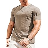 Dokotoo Men Men's T Shirts Summer Crewneck Tee Shirts Casual Textured Short Sleeve Pullover Tshirts