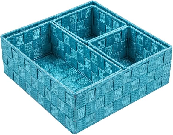 Amazon Com Posprica Woven Storage Box Cube Basket Bin Container