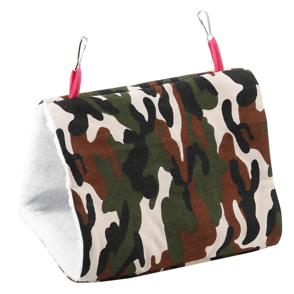 Tnfeeon Medium Parrot Hammock, Winter Warm Bird Nest House Shed Hut Soft Birds Hut Hideaway for Hamster Parrot Macaw Budgies Eclectus Parakeet Cockatiels Cockatoo Lovebird(#5)