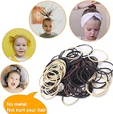 LUERFUN 300Pcs Elastic Hair Bands 2mm Hair Ties Ponytail Holders Multicolor No view 6