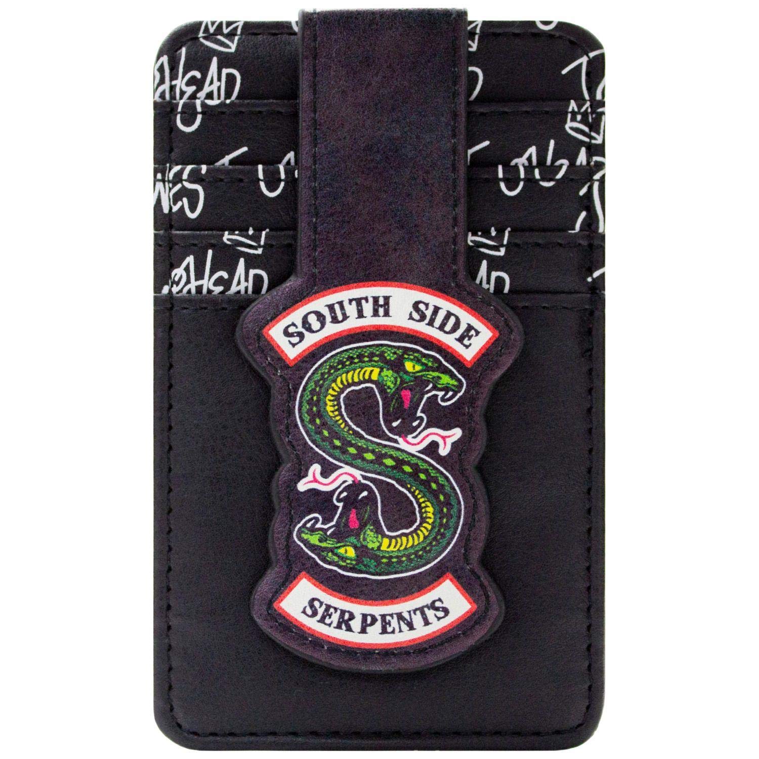Riverdale Southside Serpents Snake Emblem Wallet Card Holder Card Holder, Black