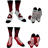 Hyp "Sock Talk Dungeons and Dragons D&D 2 pack Men's Dress Crew Socks. 2 pair – D&D Ampersand D20 Logo & Dragon - Bottom Sole Text Dungeon Master & Don't Split the Party Men’s Shoe Size 6-12