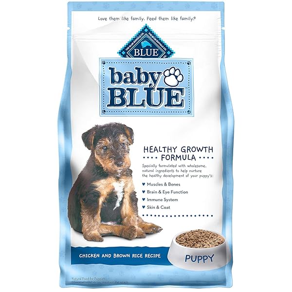 BLUE BUFFALO BABY BLUE NATURAL DRY FOOD FOR PUPPIES, HEALTHY GROWTH FORMULA WITH DHA, SAVORY CHICKEN RECIPE, 4-LB. BAG