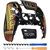 eXtremeRate Cyber Plague Touchpad Front Top Shell Compatible with ps5 Controller BDM-010 BDM-020, DIY Replacement Shell Custom Touch Pad Cover Faceplate Compatible with ps5 Controller