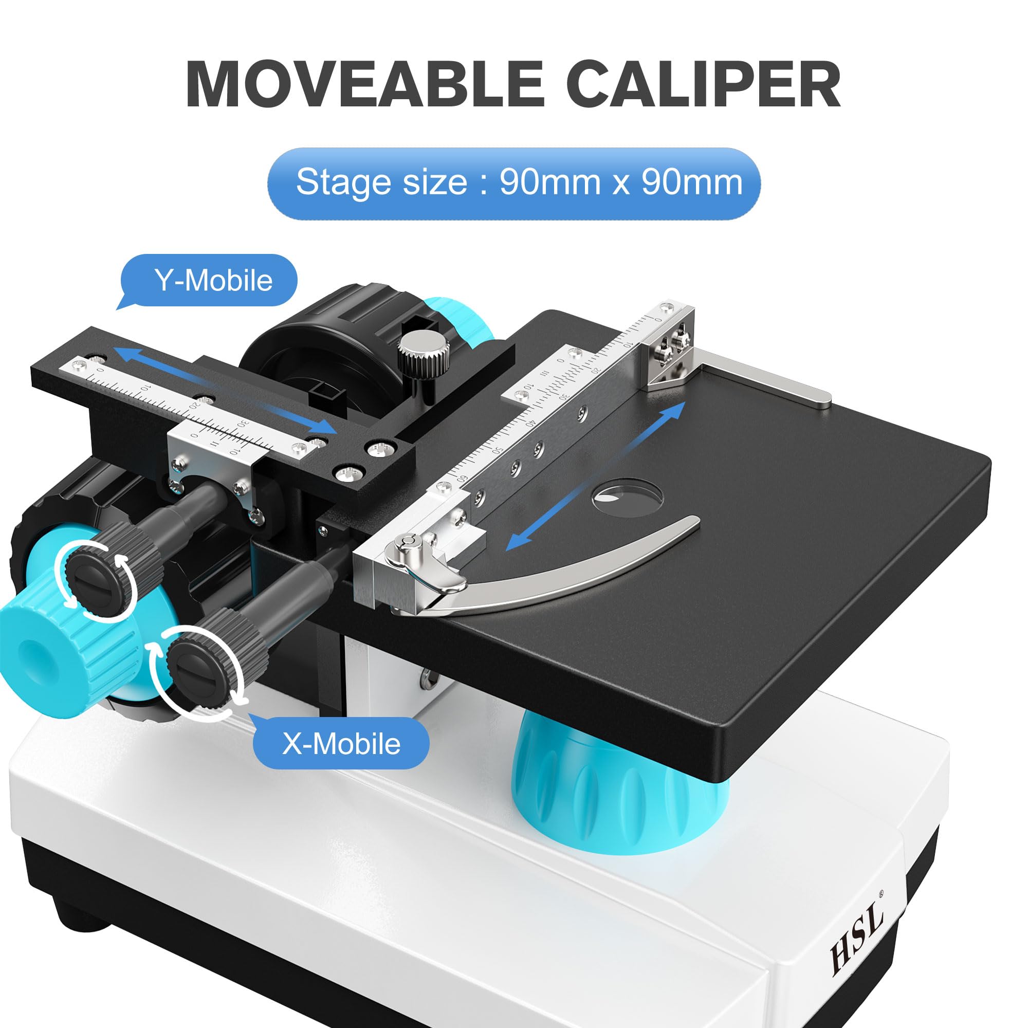 HSL 40X-2000X Microscope for Kids,Monocular Compound Microscope Kit for Students Adults,Dual LED Powerful Biological Microscopes Set for Laboratory School Education Science Beginner 1000x 2000x
