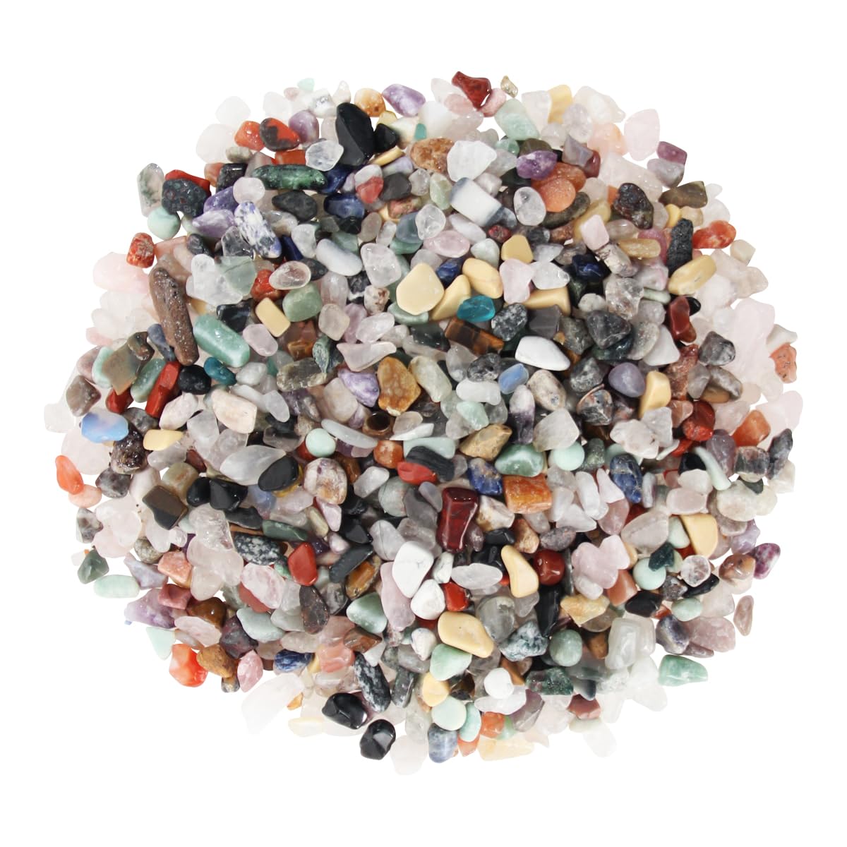 1.1lb Natural Crushed Mixed Crystal Chips Bulk-Healing Crystals Chips Bulk Tumbled Stone, Crushed Crystal Gemstones for Crafts, Beautiful Package for Gift