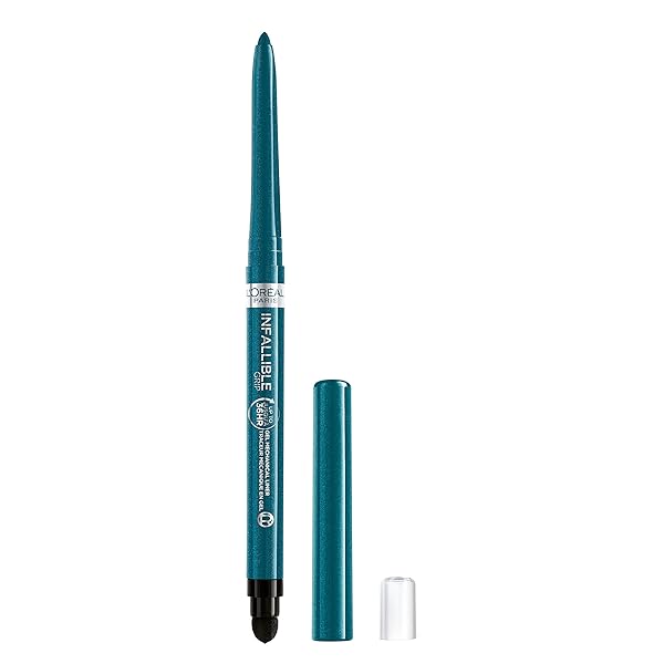 L’OREAL PARIS INFALLIBLE GRIP MECHANICAL GEL EYELINER PENCIL, SMUDGE-RESISTANT, WATERPROOF EYE MAKEUP WITH UP TO 36HR WEAR, TURQUOISE, 0.01 OZ