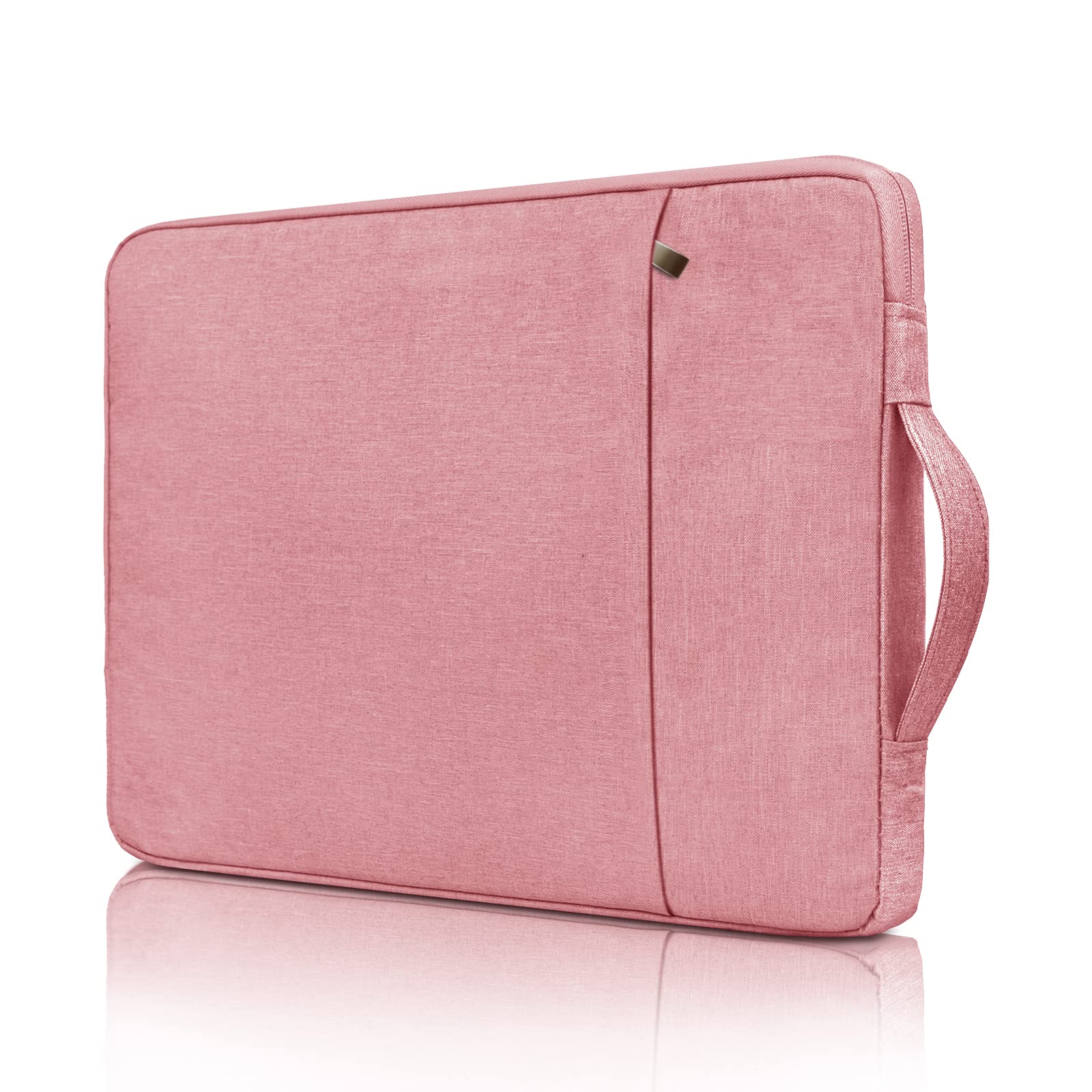 RAINYEAR 16 Inch Laptop Sleeve Case Specially Compatible with 16" MacBook Pro/Max M1 M2 M3 M4 A2141 A2485 A2780 A2991 A3403 A3186, Carrying Bag with Handle Strap Front Pocket, Pink
