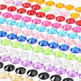 Buylorco 3120pcs 6mm Self-Adhesive Rhinestone Stickers 12 Sheets Gems Crystals view 2
