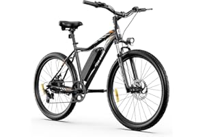 5TH WHEEL Discover Electric Bike for Adults,750W Peak Motor Electric Bicycle 23Mph 26" Commuting Electric Mountain Bike,43Miles Removable Battery,7-Speed Gears,Front Suspension