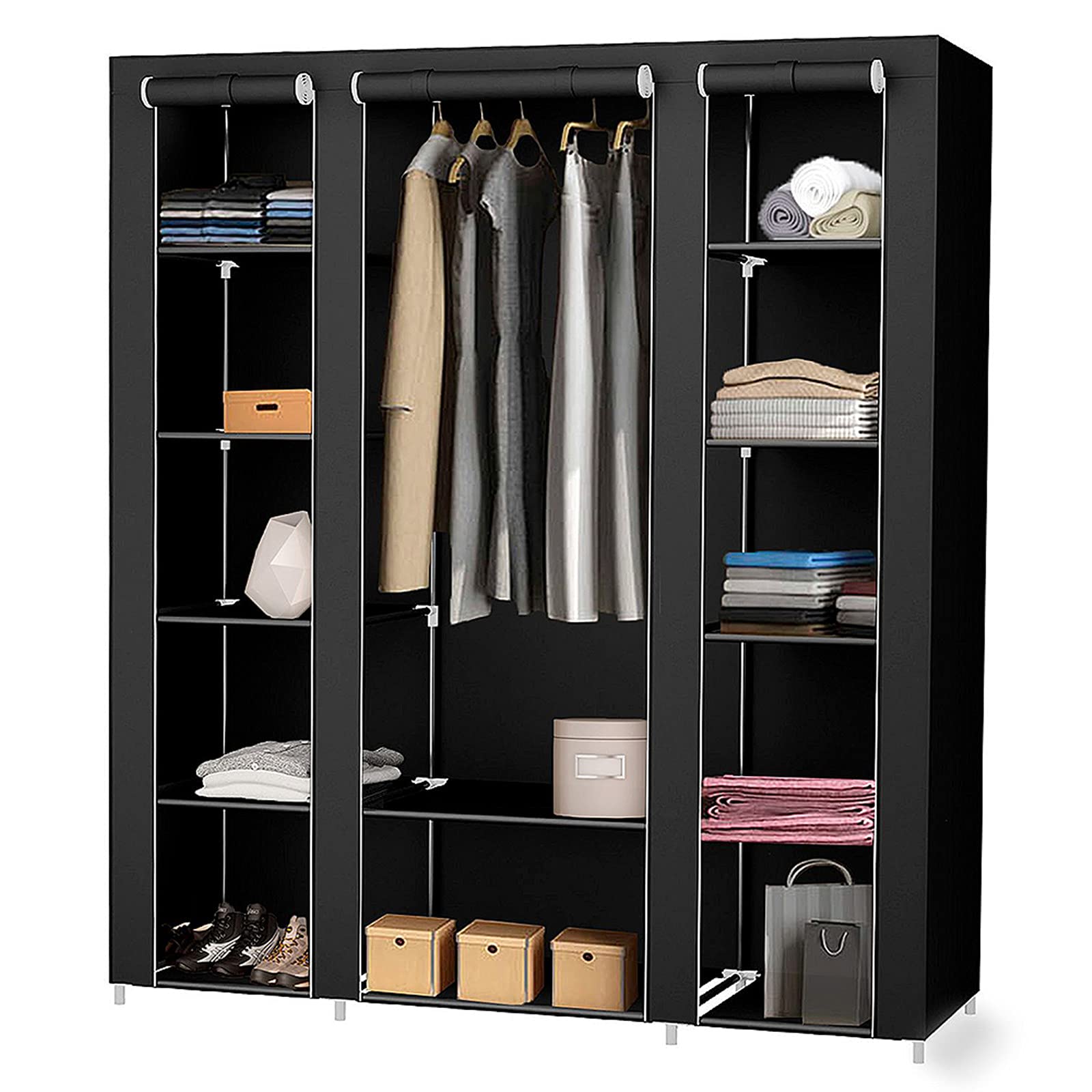 Armario-Tela-Closet-Organizador-Plegable-para-Ropa-Armario-Tela-Plegable-Ropero-Resistente-al-PolvoGuardar-Ropa Armario-Tela-Closet-Organizador-Plegable-para-Ropa-Armario-Tela-Plegable-Ropero-Resistente-al-PolvoGuardar-Ropa