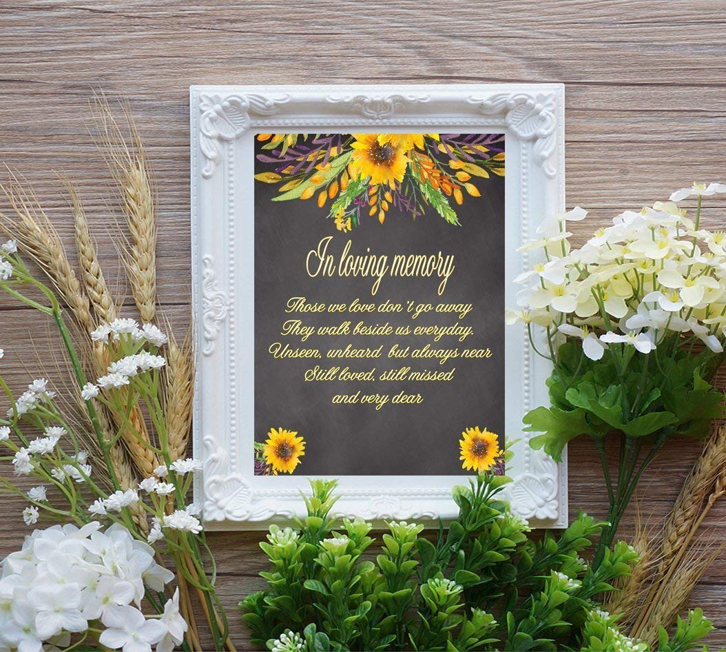 8x10 In Loving Memory Wedding Sign Chalkboard Sign Unframed Wedding Table Sign Stationery Party Supplies Party Supplies Lojaefraim Com