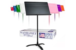 Manhasset Music Stand for Sheet Music - 48 Symphony Model - Long Lasting, Durable Manhasset Stand - Adjustable Height - 26" to 48" - Made in the USA