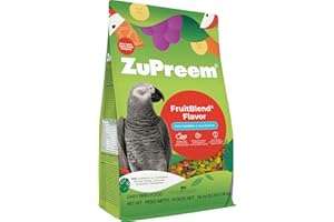 ZuPreem FruitBlend Bird Pellets, Daily Bird Food for Parrot, Conure, Caique, African Grey, Eclectus, Small Cockatoo, Core Nutrition for Medium Large Birds, Parrot Food (ML, 3.5 lbs)