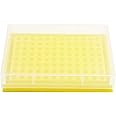 PCR Tube Rack for 0.2ml Micro-Tubes, 8 x 12 Array (Yellow)