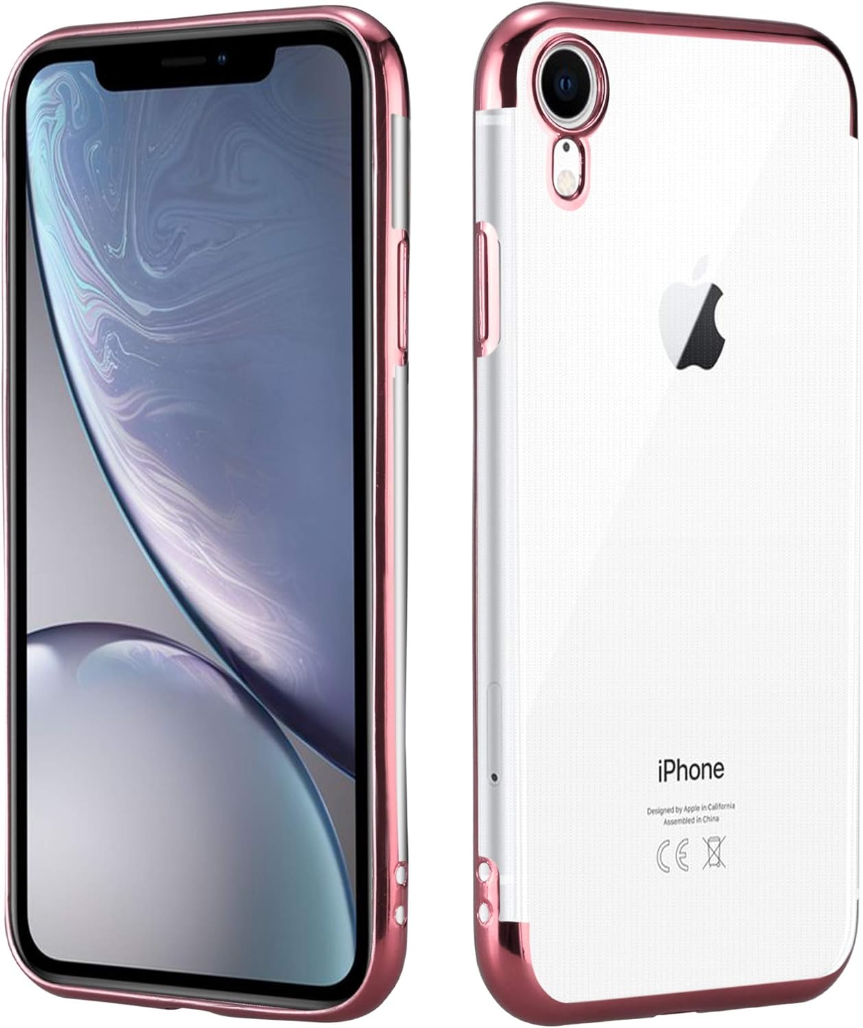 PIXFAB Compatible With iPhone XR Rose Gold Metallic Amazon.co.uk