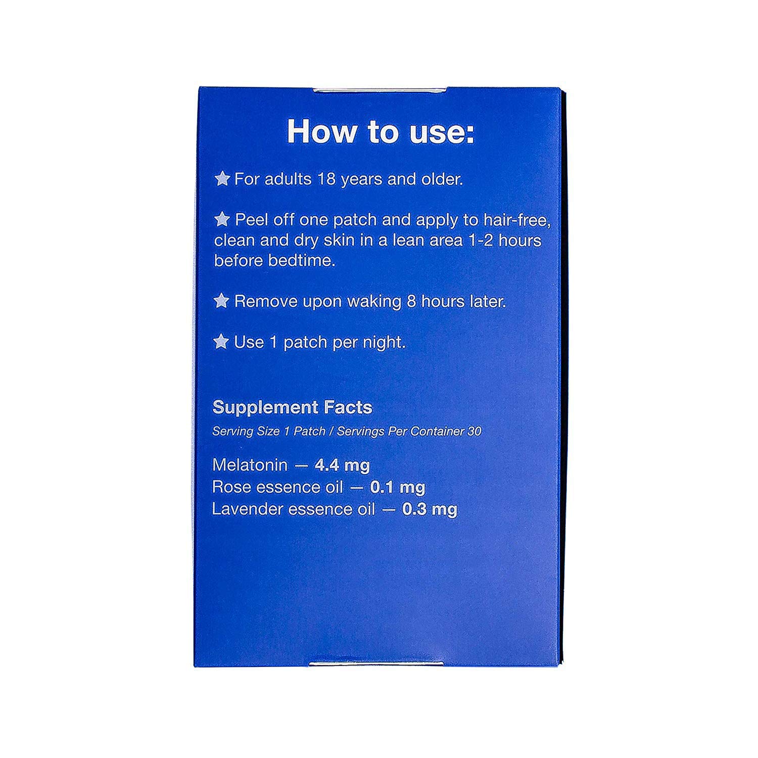 Amazon.com: Natural Sleep Aid – Sleep Patch – Melatonin Sleep Aids for Adults - 30-Pack & BONUS Sleep Mask – Improves Sleep, Promotes Relaxation, ...