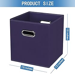 STOREONE 13 Inch Cube Organizer Bins ,Black Fabric