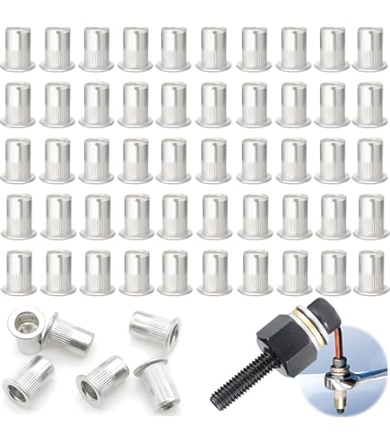 Tuercas De Remache, 100 Tuercas De Remache SAE De 1/4-20, Tuerca De