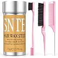 Hair Wax Stick & Slick Back Hair Brush – Frizz Control for Women & Kids, Non-Greasy & No Residue – Smooths Flyaways, Creates