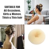 CORTNEY Hair Donuts Bun Maker Set 6pc Beige & 30pc Blonde U Pins for Chignon view 5