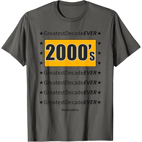 Amazon.com: 2000's T-Shirt | 2000s Text T shirts - 00s Decade